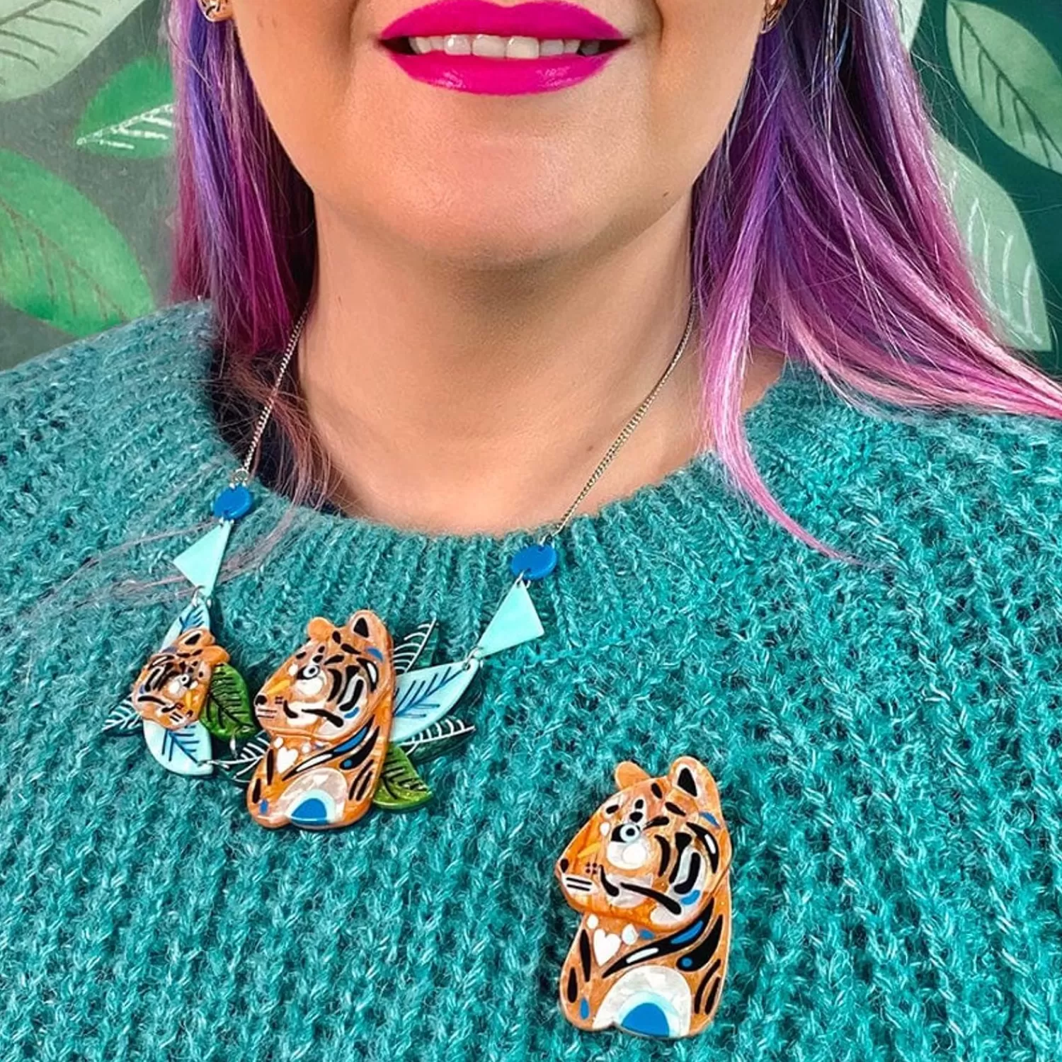 The Tranquil Tiger Brooch*Erstwilder Cheap