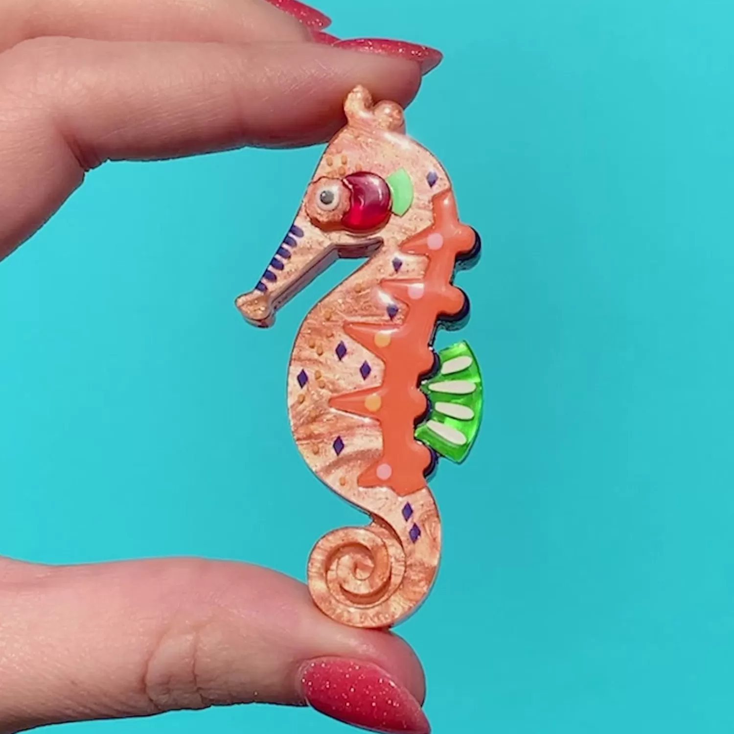 The Wary Western Australian Seahorse Brooch*Erstwilder New