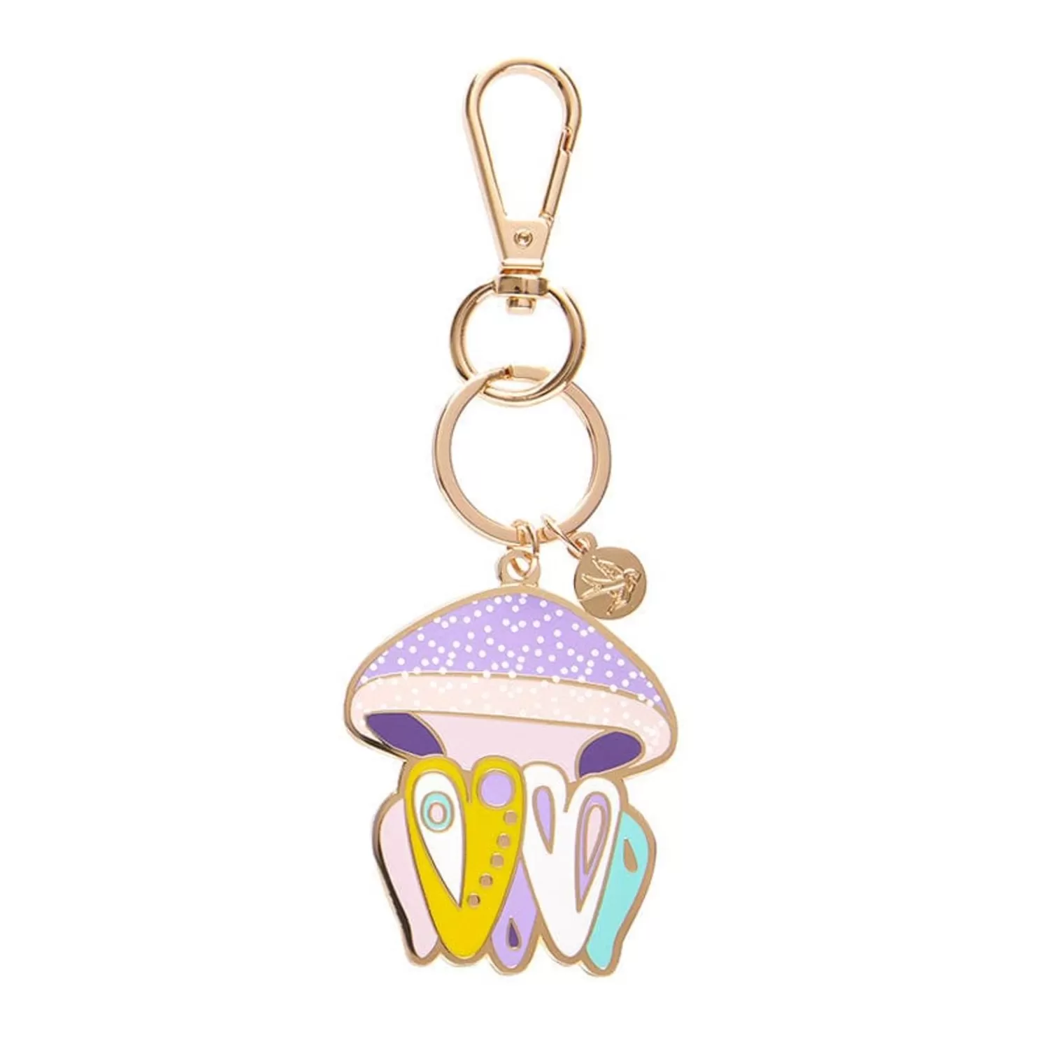 The Whimsical White Spotted Jellyfish Enamel Key Ring*Erstwilder Cheap