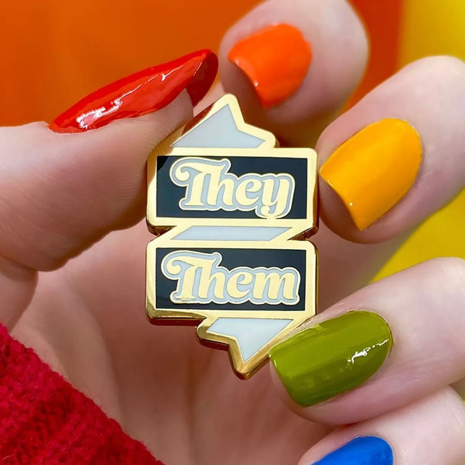 They/Them Pronoun Enamel Pin*Erstwilder New