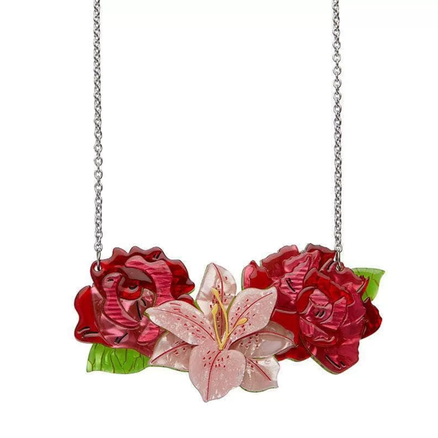 Tickled Pink Flower Necklace (Small)*Erstwilder Sale