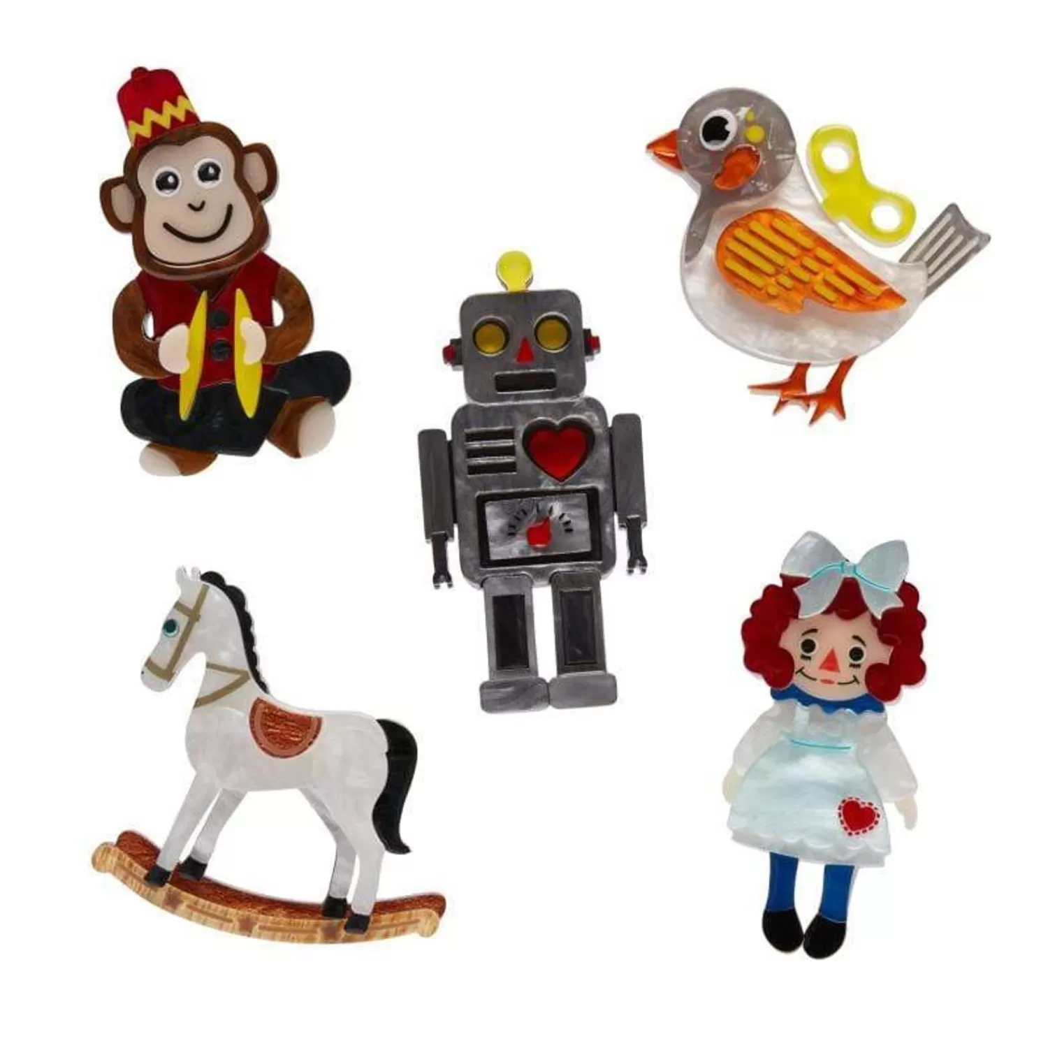 Toy Minis Brooch Set - 5 Pack*Erstwilder Best Sale