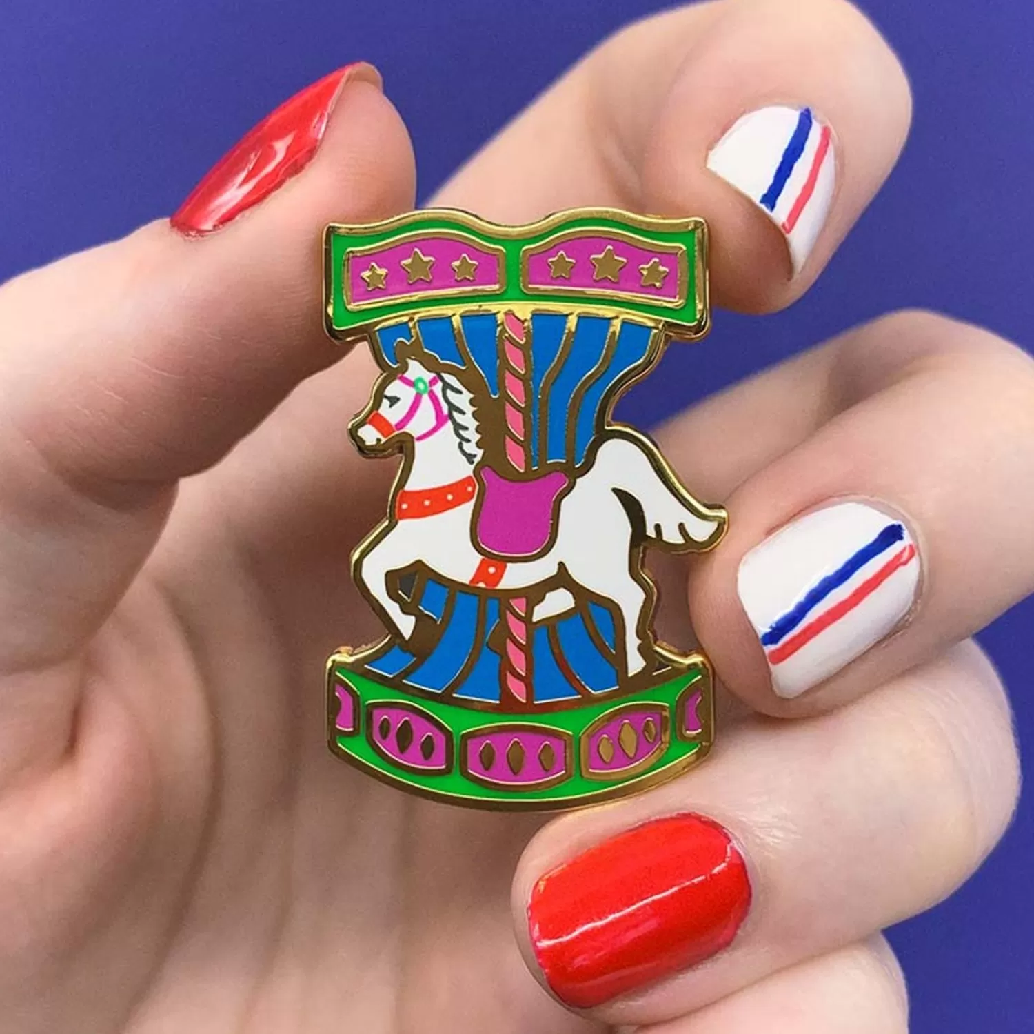 Trocadero Carousel Enamel Pin*Erstwilder Outlet