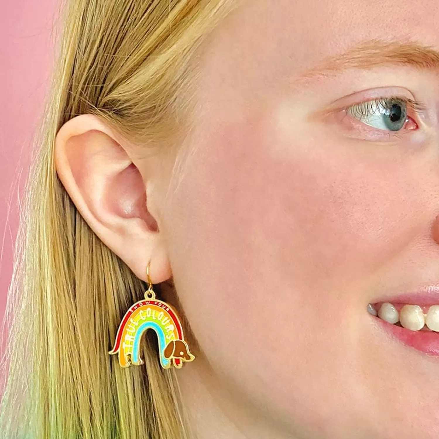 True Colours Enamel Drop Earrings*Erstwilder Sale