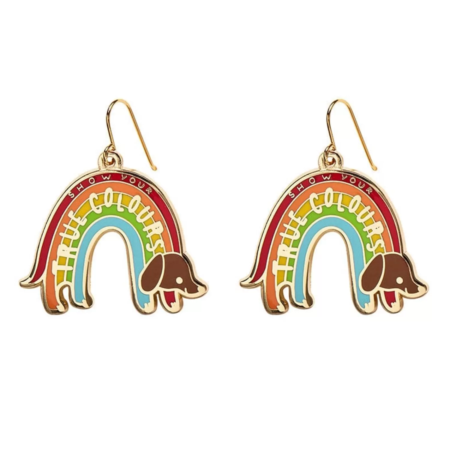 True Colours Enamel Drop Earrings*Erstwilder Sale