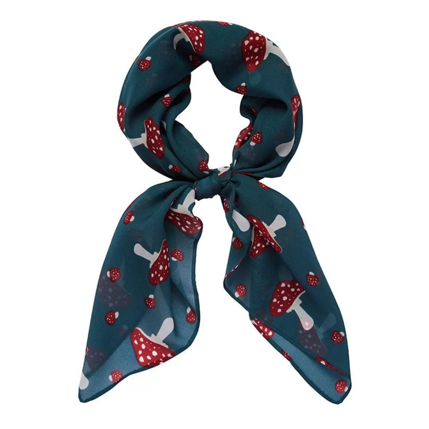 Well Spotted Head Scarf Teal*Erstwilder Clearance