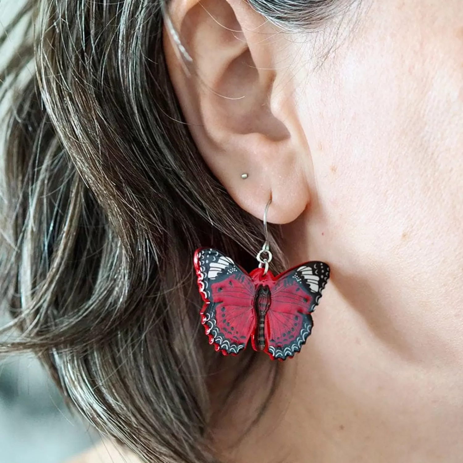 Wings Laced In Red Earrings*Erstwilder Best