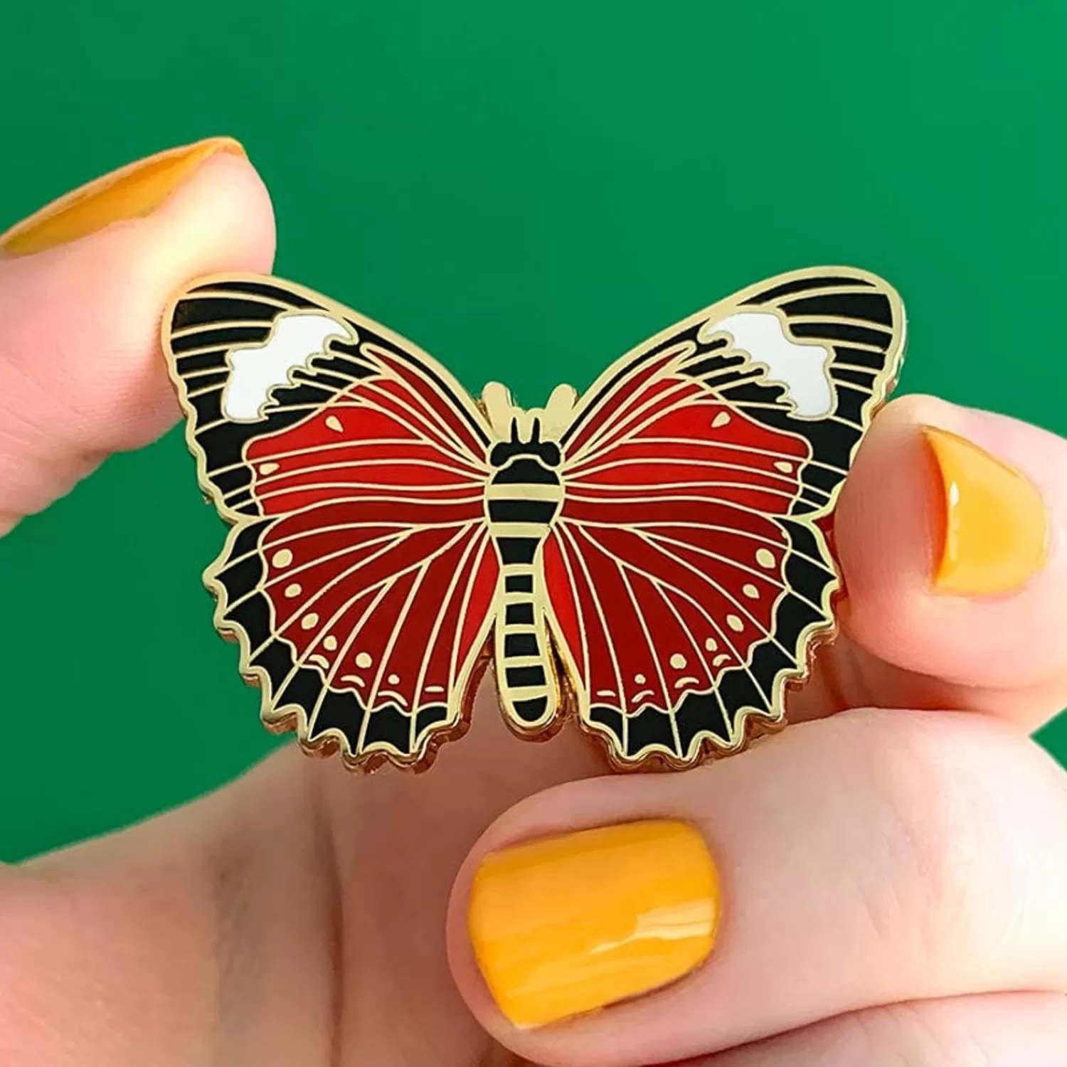 Wings Laced In Red Enamel Pin*Erstwilder New