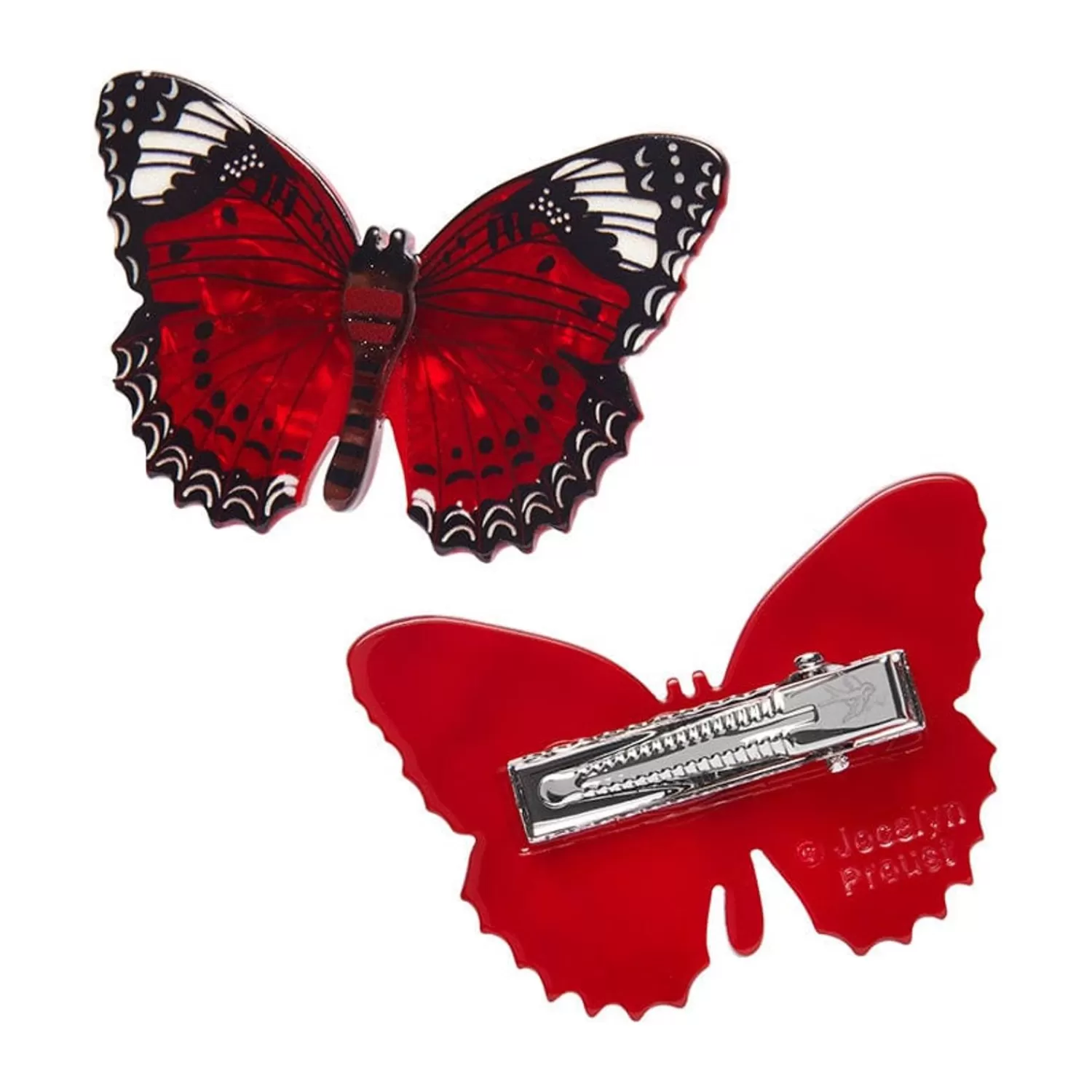 Wings Laced In Red Hair Clips Set - 2 Piece*Erstwilder Online