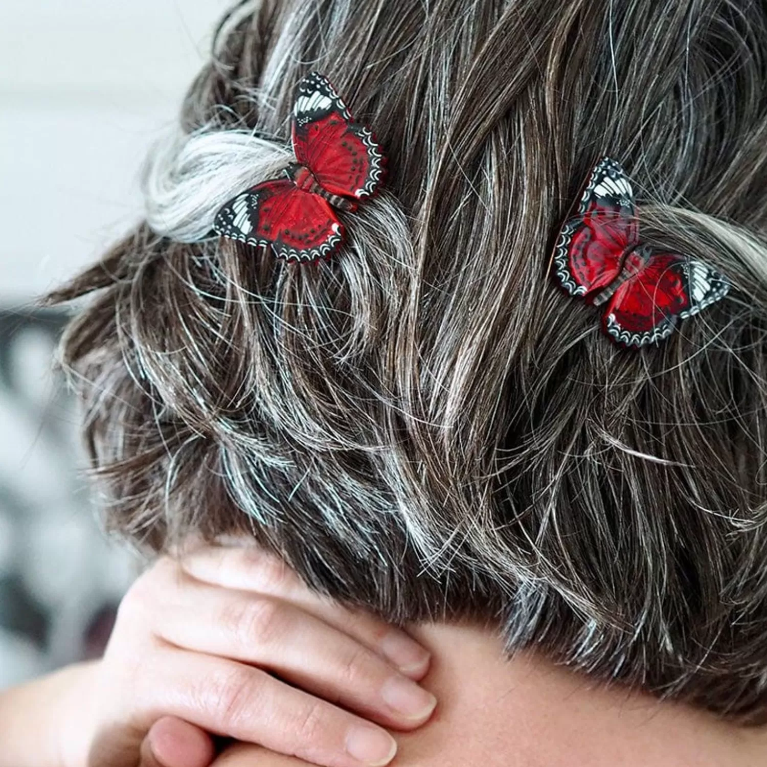 Wings Laced In Red Hair Clips Set - 2 Piece*Erstwilder Online