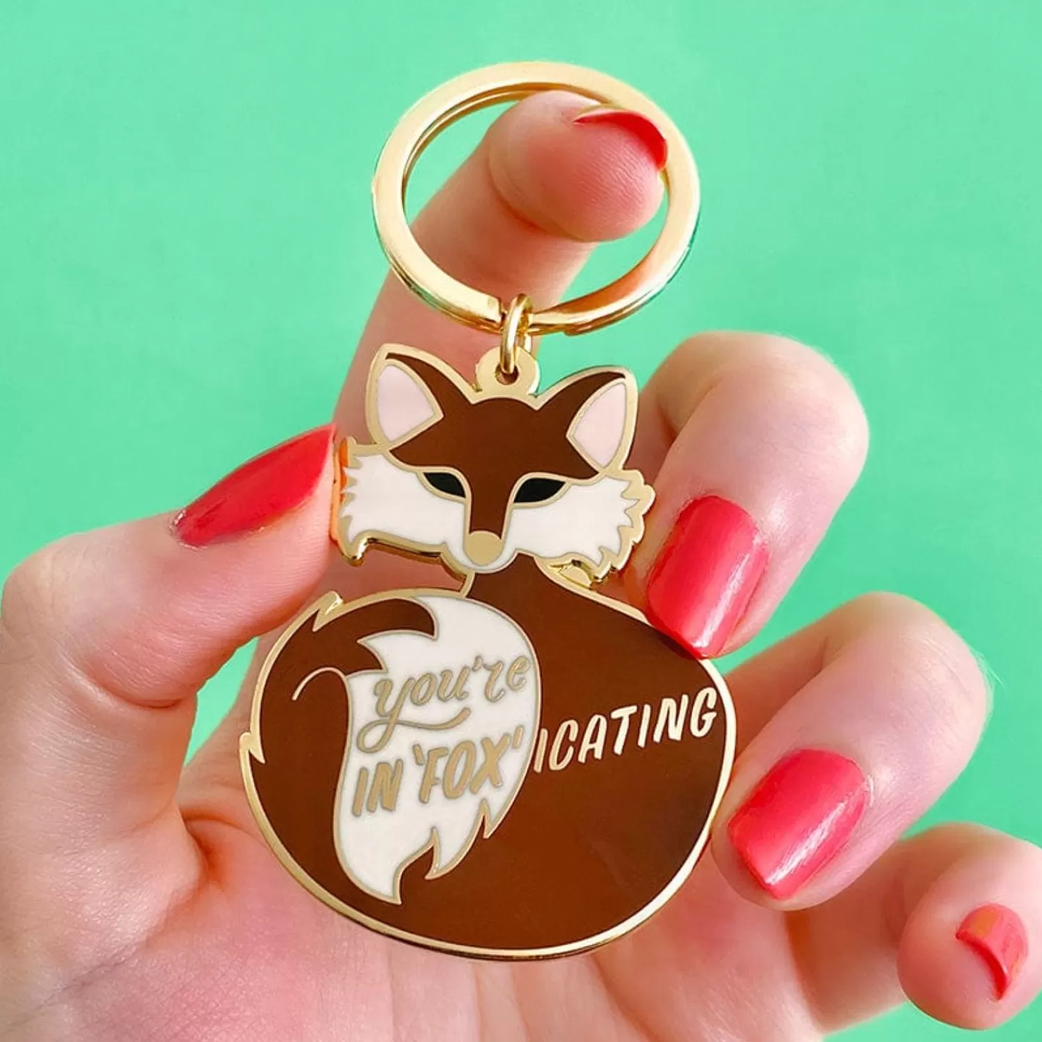 You'Re In"Fox"Icating Enamel Key Charm*Erstwilder Hot