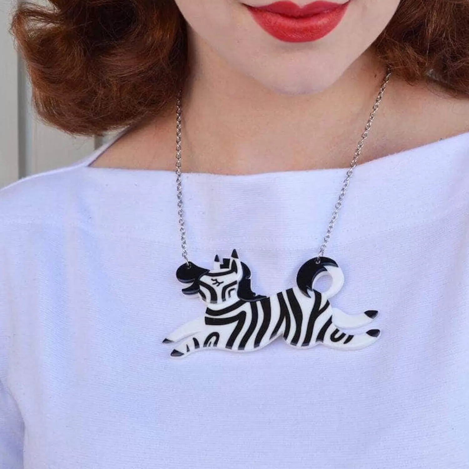 Zebra Crossing Necklace*Erstwilder Shop