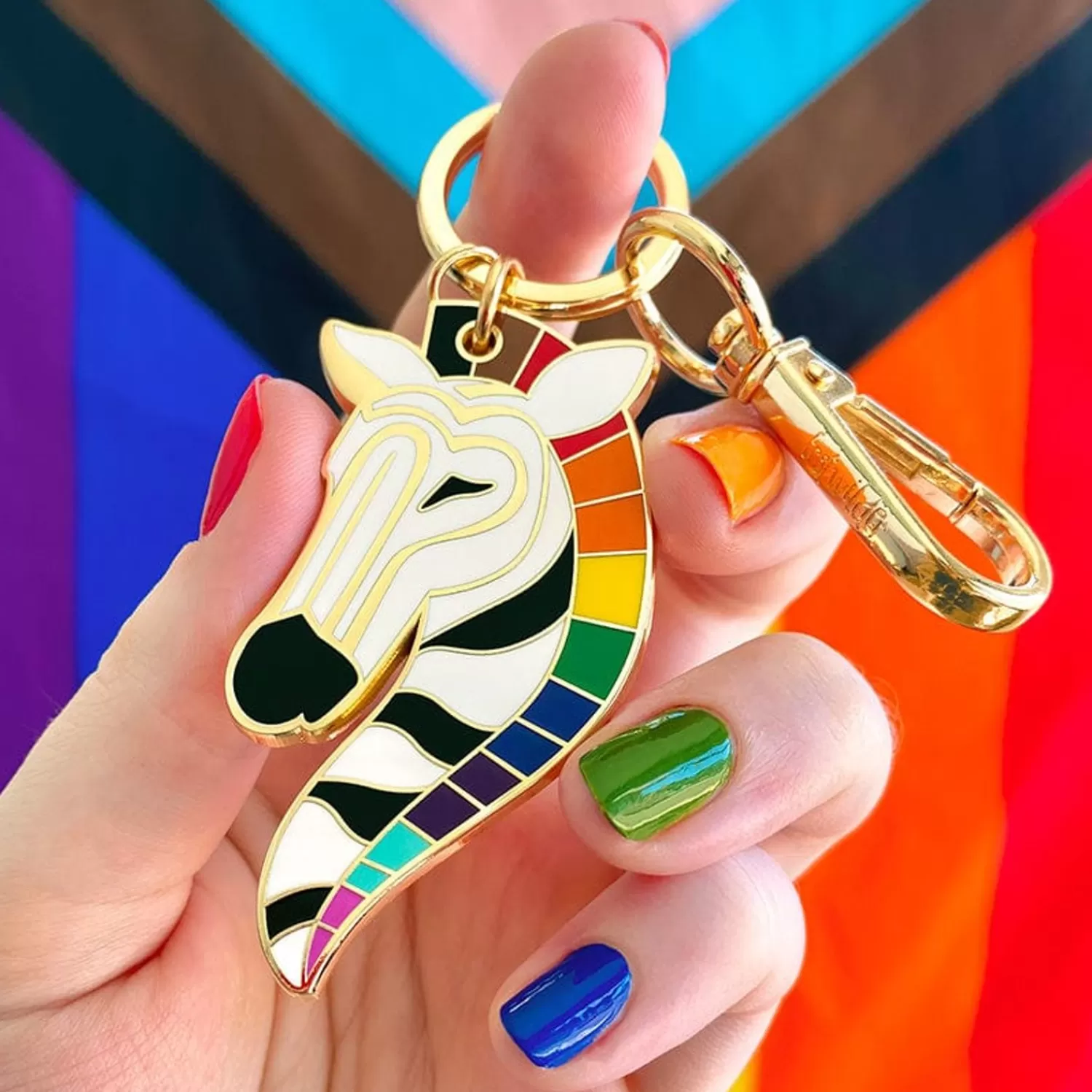 Zelda The Zestful Zebra Enamel Key Ring*Erstwilder Best Sale